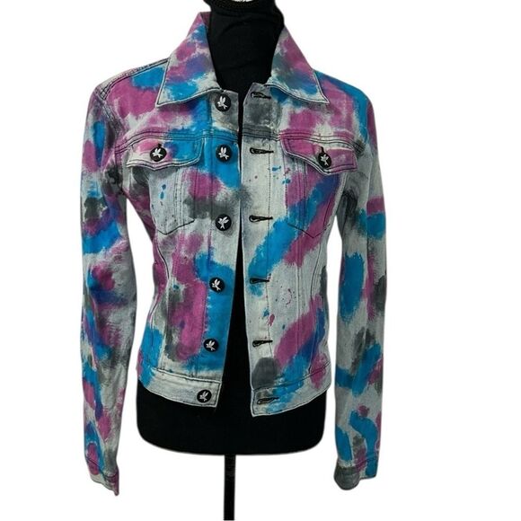 One Teaspoon Tye Dye Jeans Jacket(Size Small) - Picture 1 of 7